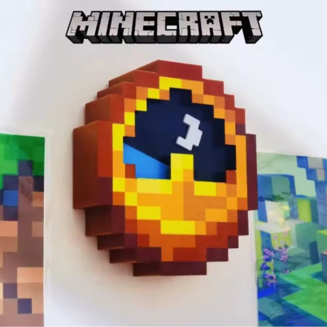 Reloj de minecraft para el hogar